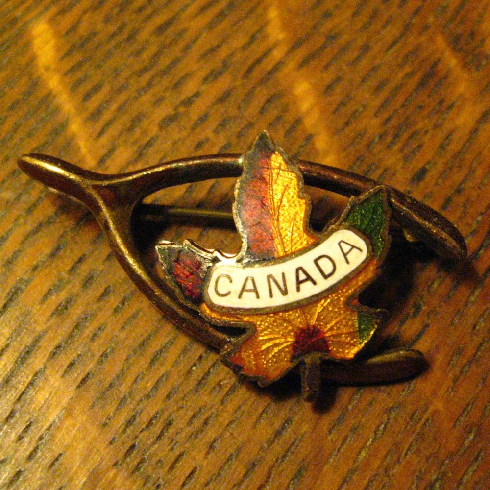 Canada Wishbone 1950's Lapel Pin
